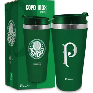 Copo Térmico Emborrachado Palmeiras Licenciado 450ml