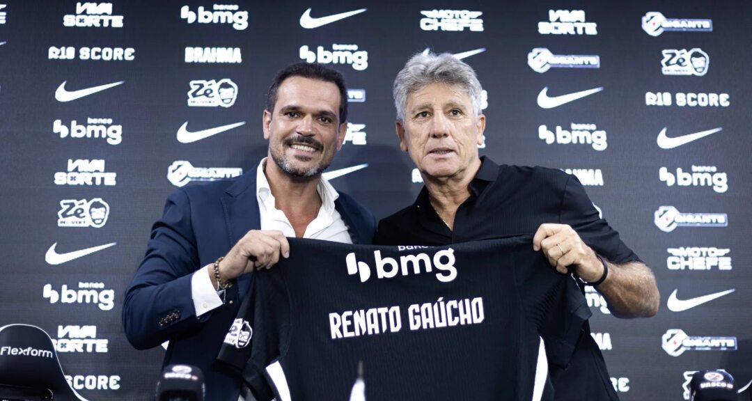 Renato Gaúcho volta ao Vasco pela terceira vez com meta de afastar risco de rebaixamento - Imagem do artigo original