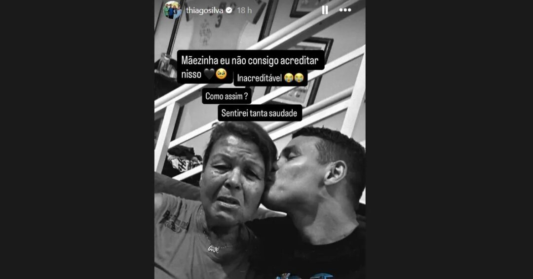 Mãe de Thiago Silva morre de infarto aos 70 anos; zagueiro viaja ao Rio para o velório - Imagem do artigo original