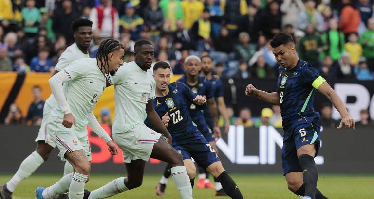 Brasil é superado pela França em amistoso nos EUA mesmo com vantagem numérica - Imagem do artigo original