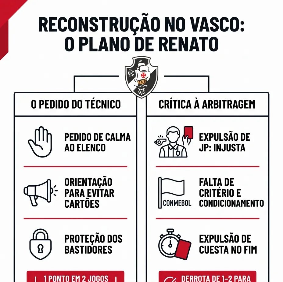 Renato Gaúcho cobra tranquilidade do elenco após duas expulsões na Sul-Americana - Imagem do artigo original