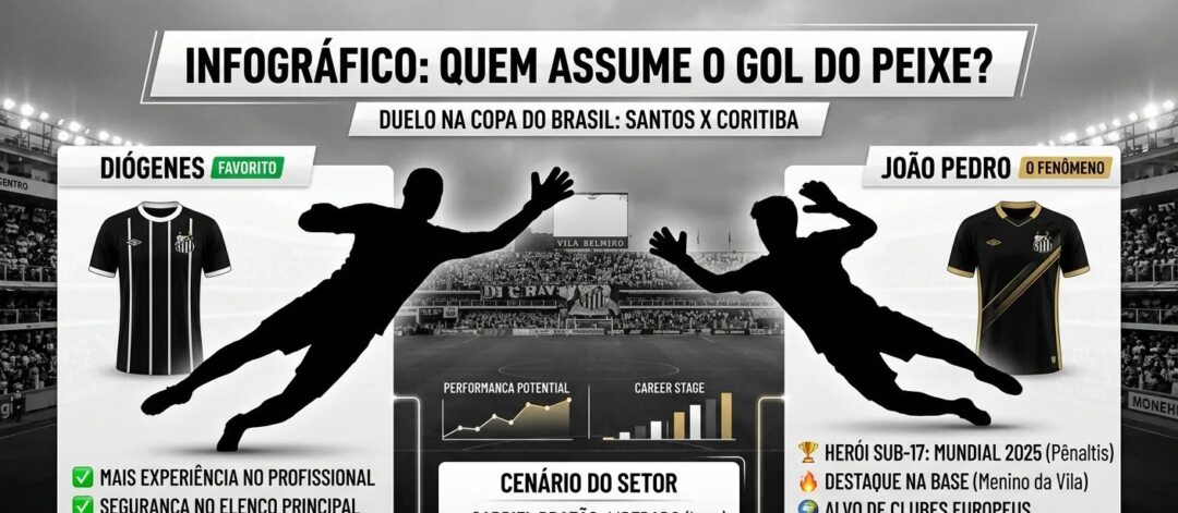 Cuca mantém suspense entre Diógenes e João Pedro para o gol do Santos contra o Coritiba - Imagem do artigo original