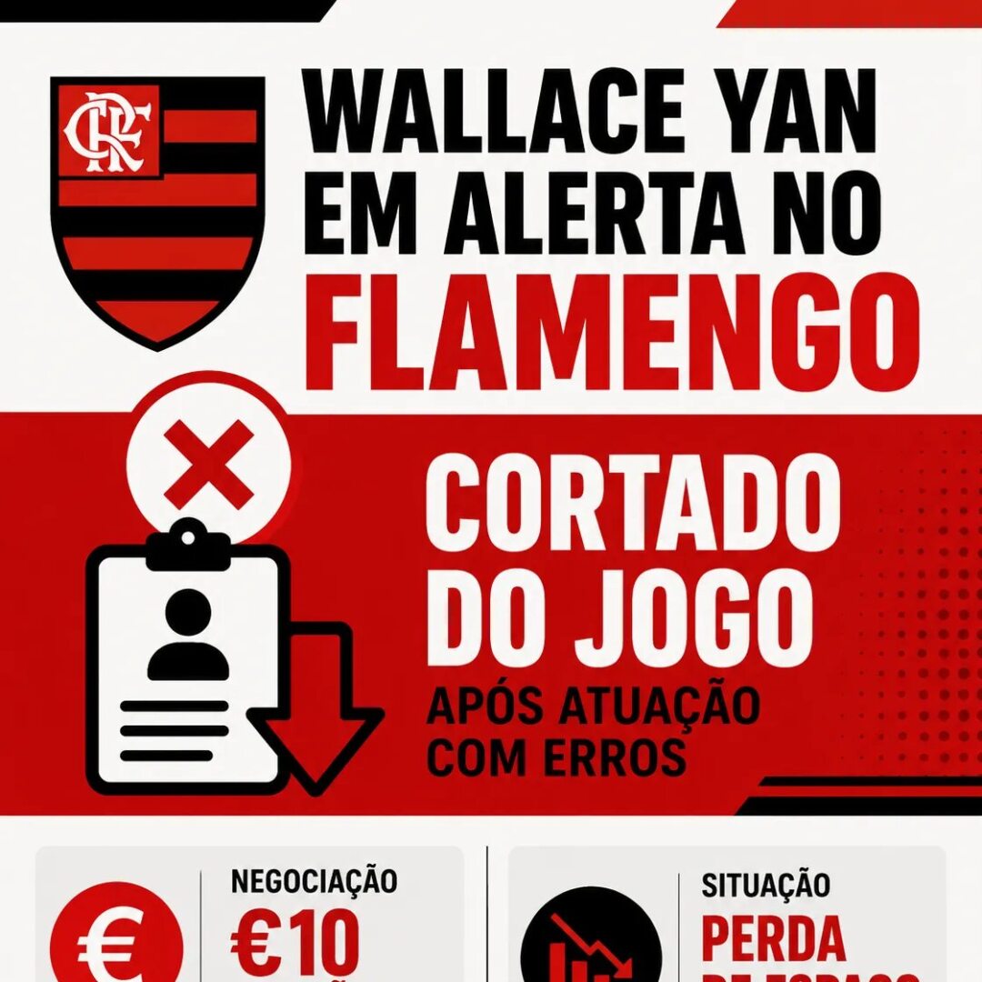 Atuação abaixo contra o Vasco coloca Wallace Yan na berlinda no Flamengo - Imagem do artigo original