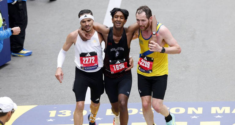 Operário paulista ganha notoriedade mundial após ajudar rival na reta final da Maratona de Boston - Imagem do artigo original