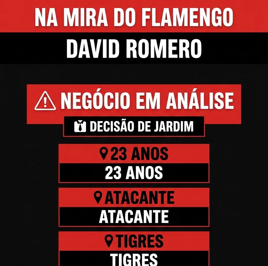 Flamengo avalia chegada de David Romero e aguarda aval de Leonardo Jardim - Imagem do artigo original