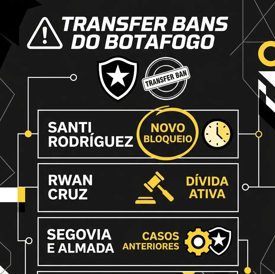 Novo transfer ban impõe mais pressão ao Botafogo, que tenta repetir estratégia usada pelo Vasco na FIFA - Imagem do artigo original