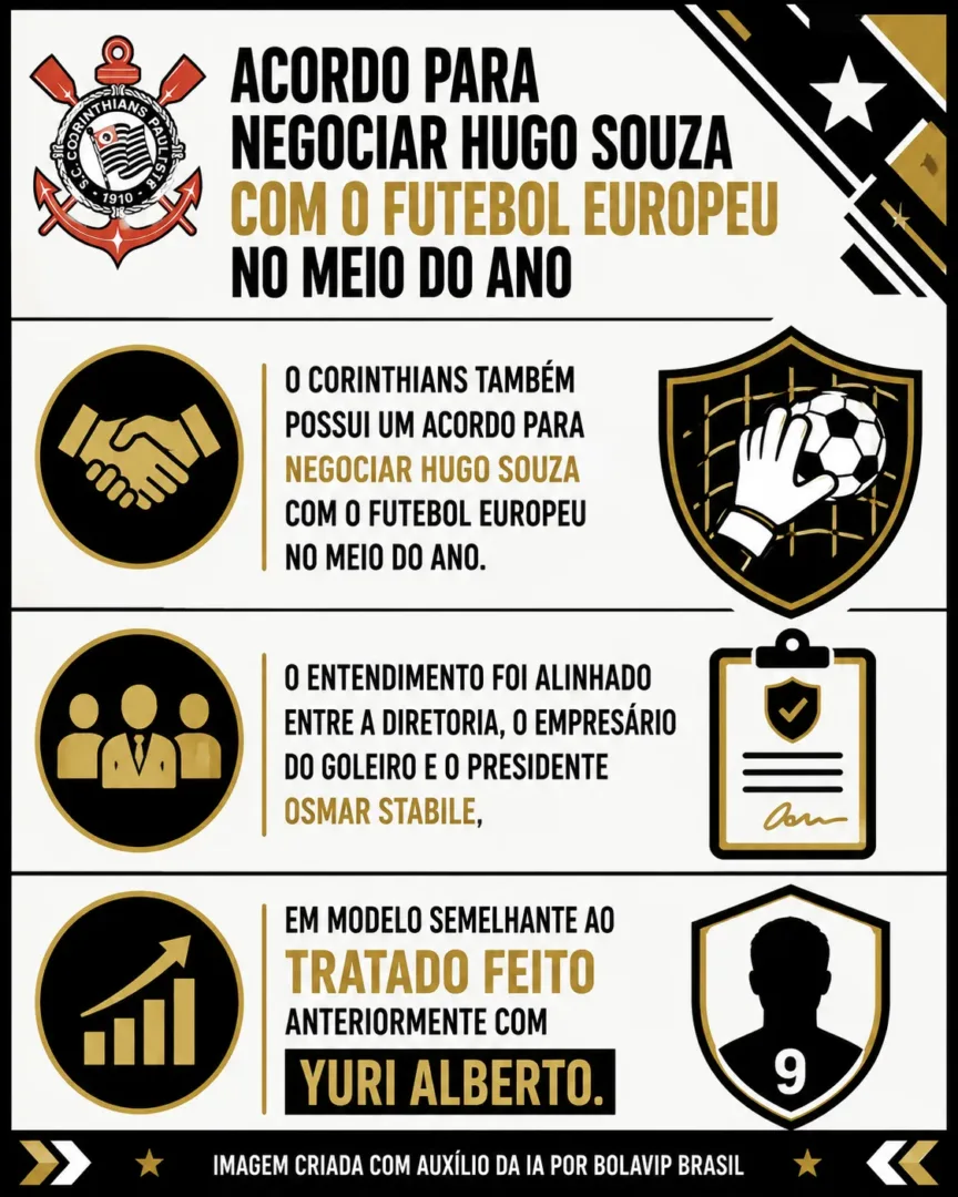 Corinthians já tem aval para vender Hugo Souza na próxima janela e soma possível adeus de Yuri Alberto - Imagem do artigo original