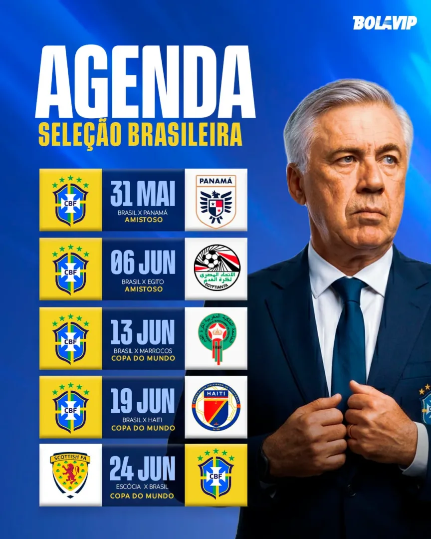 Retorno de peso: Ancelotti inclui Casemiro na lista do Brasil para a Copa de 2026 - Imagem do artigo original